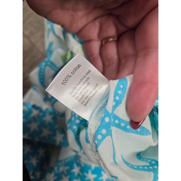 West Indies 100% Pure Soft Cotton Designer V-Neck Tunic Top Starfish Small Dress - Picture 5 of 7